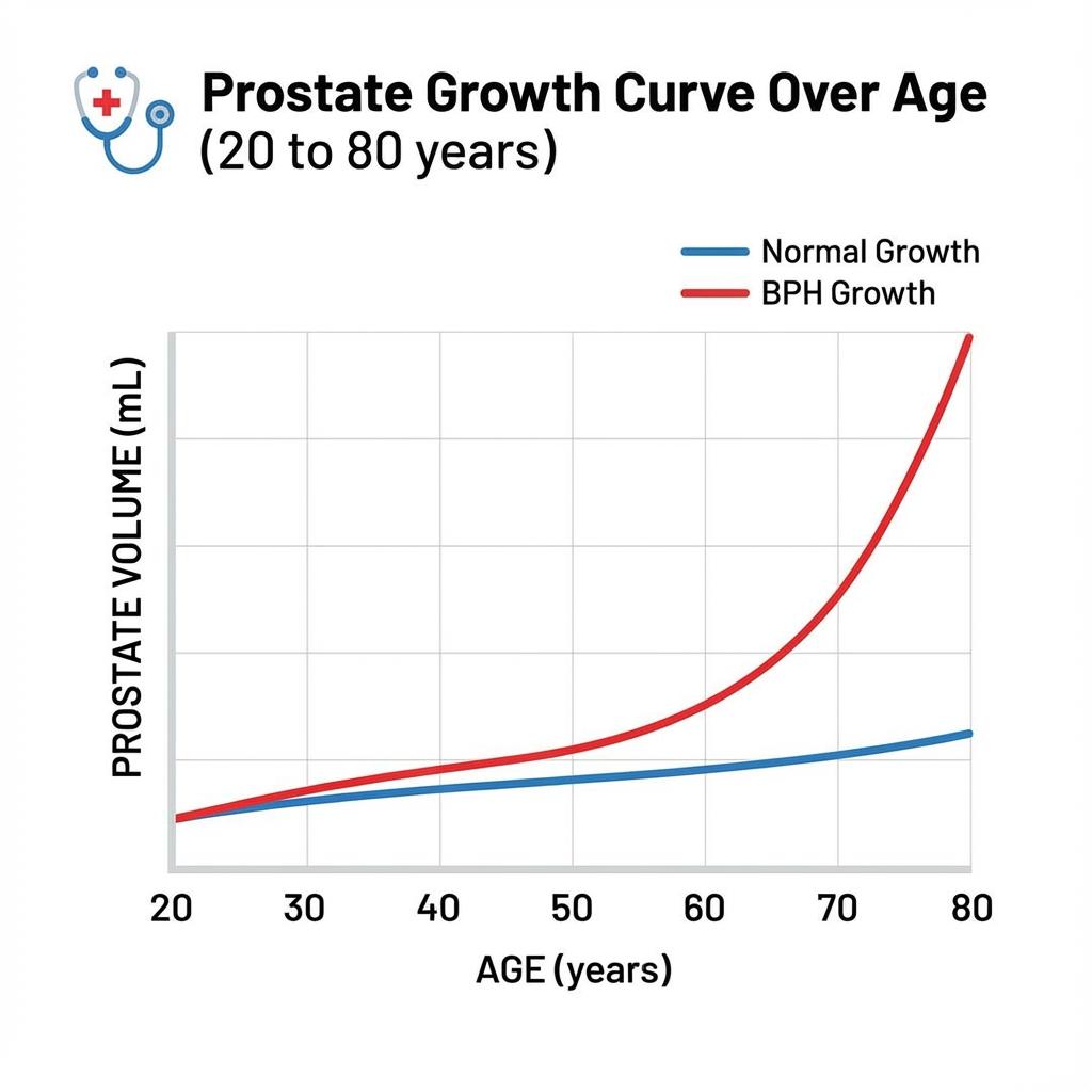 Prostate growth by age